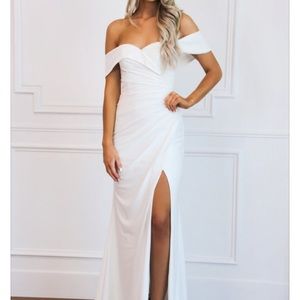 White off shoulder dress